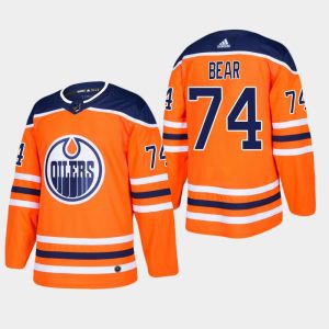 Herren Edmonton Oilers Eishockey Trikot Ethan Bear #74 Heim Orange